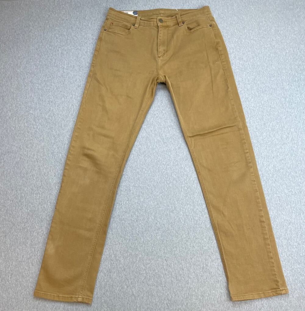 Marine Layer Jeans Mens 33 x 34 Brown 100% Cotton Slim Straight